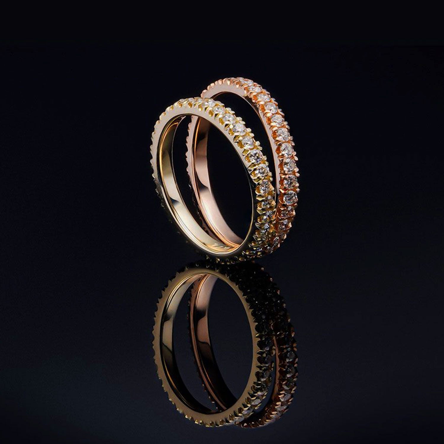 エタニティリング ピンキーリング キャンディーカラー ダイヤモンド フルエタニティ ピンキーリング – VARTIX